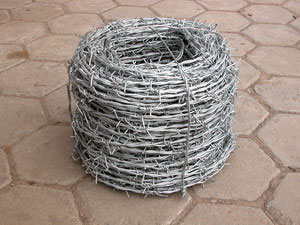 barbed security wire fence