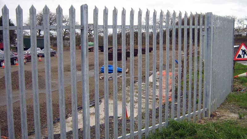 Steel palisade security fencing and gates